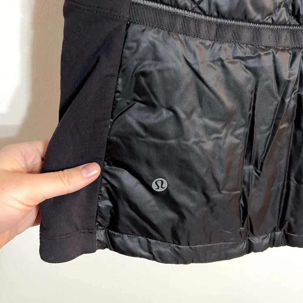 Lululemon Black Down For A Run Vest Size 6